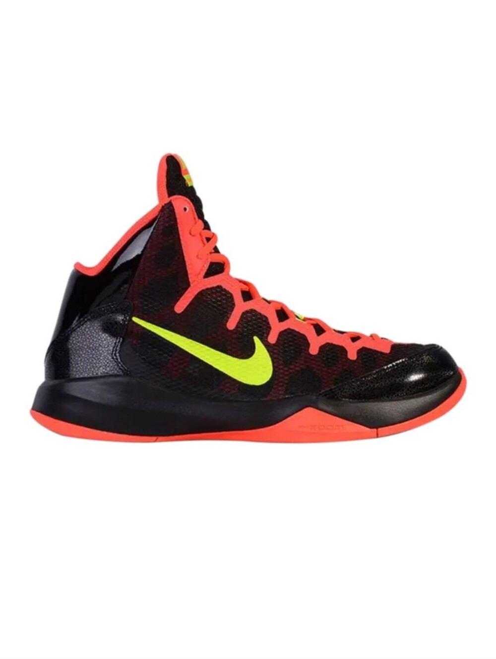 Nike Zoom Without A Doubt Basketball Sneakers - Size 9 Mens - Black Volt Crimson